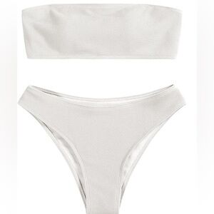 NWT ZAFUL Women Strapless Bikini Set